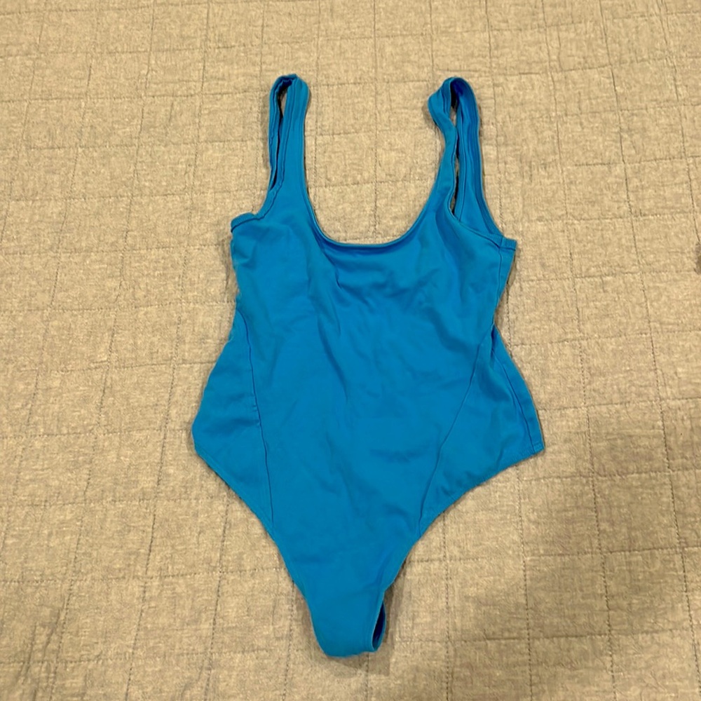 Free people movement blue bodysuit